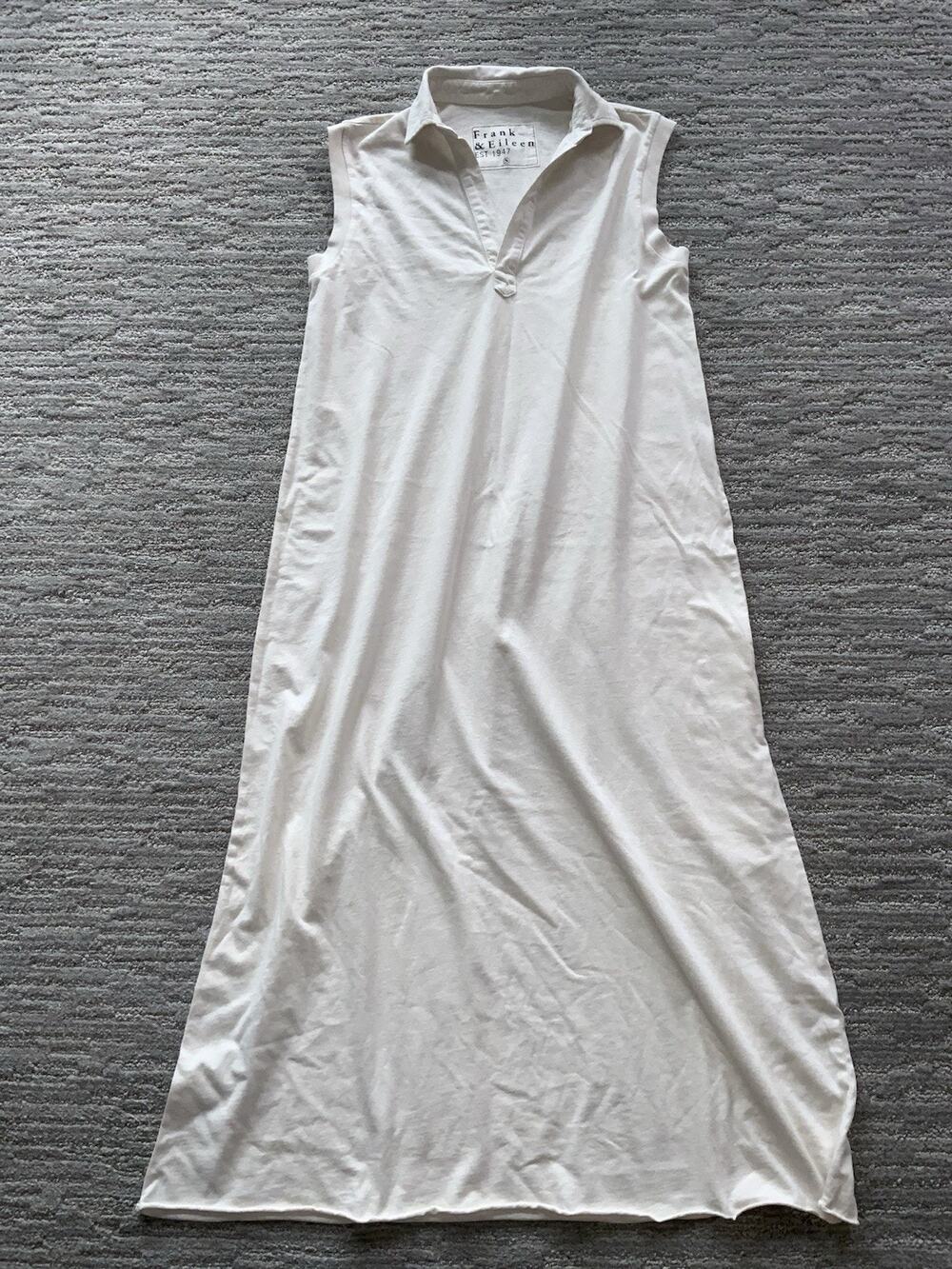 Frank & Eileen Lauren Polo Dress Jersey Sz S Cream Color